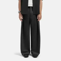 Kasual Celana Black City Pleated Wide Pant Pria L White