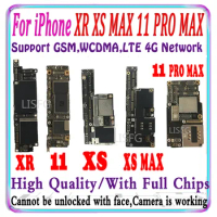 For iPhone 11 Pro Max &amp; XS &amp; XR &amp; XS MAX Motherboard 256GB 128GB 64GB Unlocked Mainboard With Full chips Support Update