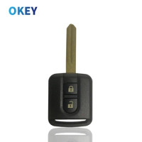 Okey 2 Button Remote Car Key Shell Relpacement Case For Nissan Elgrand X-TRAIL Qashqai Navara Micra Note Cabster NV200