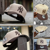 Era 9Forty A-FRAME MLB New York Yankees 1998 Topi Besbol Dua-Tona Kelabu, Uniseks, Sesuai untuk Fesy