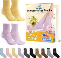 Pnrskter Moisturizing Socks Women 2 Pairs Moisture Heel Socks Gel Socks Spa Socks for Foot Care Trea