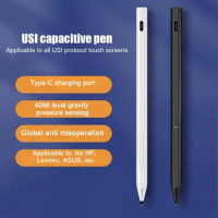 For Chromebook Pen USI 2.0 Stylus Pencil Rechargeable 4096 Pressure Sensitive Palm Rejection For HP ASUS Samsung Lenovo Tablet