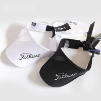 【下殺中】Titleist 高爾夫球帽女 緞帶空頂帽 黑白簡約款 防晒透氣太陽帽 戶外運動無頂帽 鴨舌帽女 棒球帽女