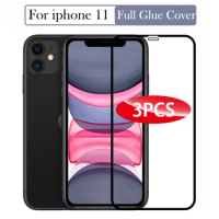 3pcs Protective Glass for Iphone 11Pro Full Glue Cover Tempered Glas for Apple Iphone11 Max 11 Pro Max Screen Protector