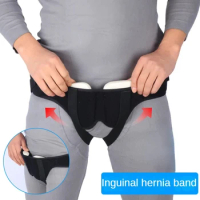 New Adjustable Adult Hernia Belt Man Inguinal Groin Support Inflatable Hernia Bag with 2 Removable Compression Pads Pain Relief