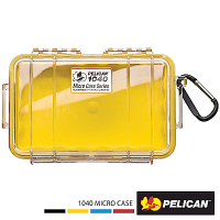 美國 PELICAN 1040 Micro Case 微型防水氣密箱-透明(黃)