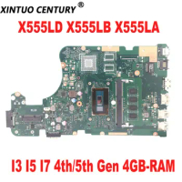 X555LD Motherboard for ASUS X555LB X555LA X555LP X555LN K555LA F555LA Laptop Motherboard I3 I5 I7 4th/5th Gen 4GB-RAM DDR3 Test