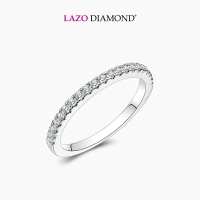 LAZO DIAMOND Half Eternity Pavé Diamond Ring in 9k White Gold (D21)