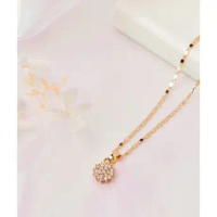 Kalung Wanita Korea Panjang Kalung Batu Permata Lapis Emas Wanita Liontin Kalung Emas Necklace