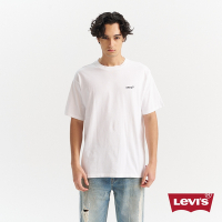 Levis 男款 短袖T恤 迷你刺繡摩登復古Logo 寬鬆休閒版型 白
