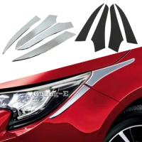 Car Headlight Eyebrow Cover ABS Chrome Headlamp Trims Accessories ABS Stickers Hood For Toyota Corolla Altis 2019 2020 2021 2022