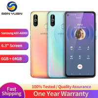 Samsung Galaxy A60 A6060 4G Mobile Phone Dual SIM 6.3'' 6GB RAM 64GB ROM 32MP+16MP CellPhone 4K Video NFC Android SmartPhone