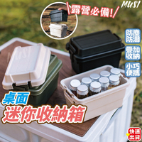 [台灣快發]桌面迷你收納箱 收納箱 收納盒 露營用小型收納箱 調味料收納 醫藥收納盒 露營用品