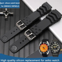 uhgbsd Silicone RubbeR Watch Band For Seiko Water Trend No. 5 Canned AbAlone SBBN013 SRP601J1 SKX007K2/SKX009J1 SKX011J1 Watchs
