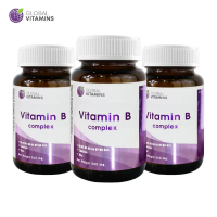 ที่นิยมมากที่สุด ขายดี [แพ็ค 3 ขวด] วิตามินบีรวม โกลบอลวิตามิน Vitamin B Complex Global Vitamins วิต