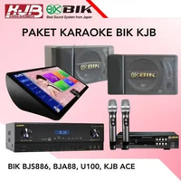 Paket Karaoke BIK Audio KJB BIK BJA88 Amplifier BJS886 Speaker U100 Wireless Microphone KJB ACE Kara