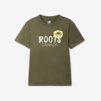 【Roots】Roots 大童- ROOTS GRAFFITI短袖T恤(綠色)