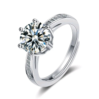 Cincin Wanita Model Korea Zirkonium S925 Adjustable - DTA43 Gratis Emas