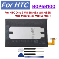 B0P6B100 BOP6B100 Battery For HTC One 2 M8 Battery E8 M8x M8 X One2 W8 M8SD M8T M8W M8D M8SW M8ST Battery 2600mAh + Free Tools