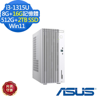 ASUS 華碩 H-V500MV-31315U042W 桌上型電腦 i3-1315U/8G+16G/512G+2TB/特仕版