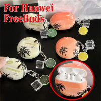 Fashion Cool Cover for Huawei Freebuds Pro 2 Case Creative Coconut Sunset Cover for Freebuds 5 Case for Freebuds 5i 4i Funda