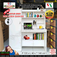 Meja Belajar + Lemari + Ada Lampu Led