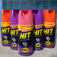 HIT Aerosol Semprot Anti Nyamuk dan Kecoa - Wangi Jeruk dan Lavender 150ml (12500x5)
