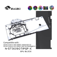 Bykski GPU Cooling WaterBlock For ZOTAC Geforce RTX 3090Ti AMP EXTREME HOLO , GPU Liquid Cooler System , N-ST3090TIPGF-X