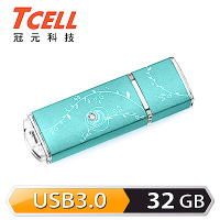TCELL 冠元-USB3.0 32GB 絢麗粉彩隨身碟-Tiffany藍