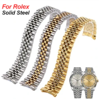 20mm Luxury Stainless Steel Bracelet for Rolex Replacement Watch Strap for Jubilee Solid Curved End Wristband Business Watchband