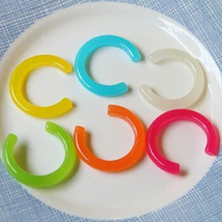 5pcs Summer fresh and simple jelly color C-ring diy resin accessories cute Earrings Earrings mobile phone shell material wholesa