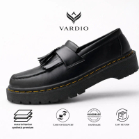 VARDIO-Sepatu Formal Casual Loafers Dio Hitam Pria Wanita | Sepatu Formal Loafer Kerja santai haruta