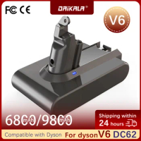 V6 Battery for Dyson 21.6V 9800mAh Li-ion Battery Vacuum Cleaner DC58,DC59,DC62,V6 Animal,SV03,SV04,SV05,SV06,SV07,SV09