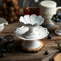 創意鐵藝高腳盤現代西點托盤客廳茶幾甜品碗盤家用水果盤拍攝道具