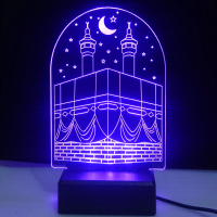 lampu tidur akrilik mekah / kabah / ka'bah
