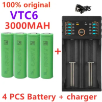 2024 New original 3.7 V 3000 MAH 18650 battery for us18650 Sony VTC6 30A toys tools flashlight battery+USB Charger