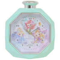 小禮堂 迪士尼 公主 香水瓶造型鬧鐘 (綠Q版款)
