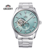 ORIENT 東方錶 SEMI-SKELETON系列 藍寶石鏤空機械錶 鋼帶款 藍色-40.8mm RA-AR0009L
