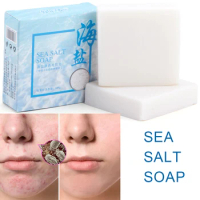 Sea Salt Soap Exfoliating Acne Treatment Deeply Goat's Milk Soap Body Whitening Cleaner Pores Blackheads Removal Makeup Tools