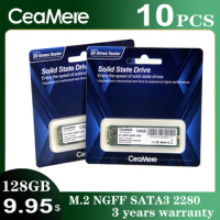 CeaMere 10PCS M2 NGFF SATAIII m.2 2280 SSD 256GB SSD 128GB ssd 512GB ssd Solid State Drive Hard Disk For laptop desktop