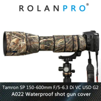 ROLANPRO Camera Lens Coat For Tamron SP 150-600mm F/5-6.3 Di VC USD G2 (A022) Camouflage Rain Cover Protective Sleeve Guns Case