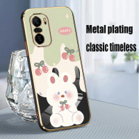 Anak anjing kelinci beruang ceri phone case for Xiaomi Poco F3 Mi 11X,cherry pattern,cute,TPU materi