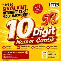 Nomor Cantik Indosat im3 Nomer Cantik 10 Digit Kartu Perdana 5G Nomor Cantik 0858 9999 1950