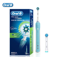 Oral B Pro 600 Electric Toothbrush 3 Modes Daily clean Sensitive Whitening 2 Mins Timer Adult Electric Toothbrush with 2 Heads