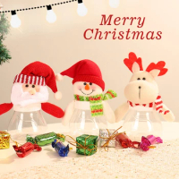 Christmas Candy Jar Storage Bottle Santa Claus Gift Bag Christmas Decorations For Home Xmas Sweet Box Kids Gifts
