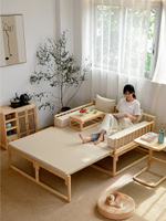 家具 沙發床兩用羅漢床實木古床小戶型推拉茶桌椅客廳伸縮禪意
