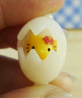 【震撼精品百貨】Hello Kitty 凱蒂貓 限定版手機吊飾-溫泉蛋-白 震撼日式精品百貨