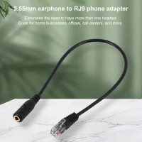3.5mm Plug Jack to RJ9 for iPhone Headset to for Cisco Office Phone Adapter Cable