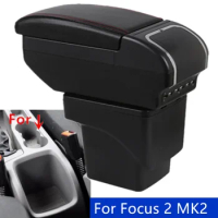 For Ford Focus 2 armrest box For Ford Focus 2 mk2 Car Armrest car accessories Interior details Retrofit parts Storage box USB