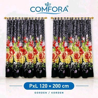 Gorden Variasi Bunga Motif Bunga - Tirai Jendela Pintu Gorden Bunga Motif Renganis - Tirai Jendela
